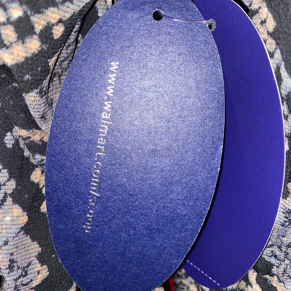 Scoop Black Python Print Ruffle Blouse Size XXL 3X (22) with Tie Front - Picture 6 of 8